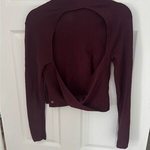 lululemon athletica Deep Red Long Sleeve Top